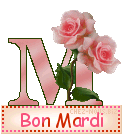 Gif animé Bon mardi roses roses
